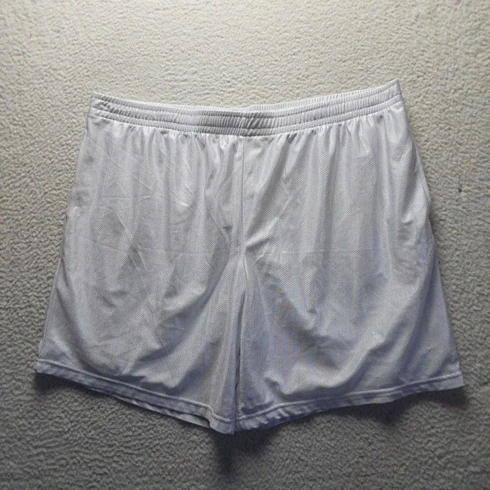 Starter Shorts Mens 3XL White Mesh Lined 12 Inseam Elastic Waist Gym Athletic